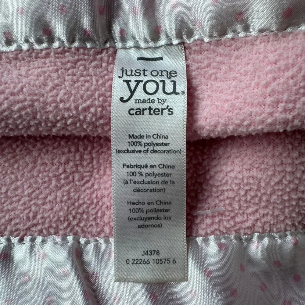 Just‎ One You Carter's Mommy Loves Me Pink Heart Bunny Rabbit Baby Blanket Satin